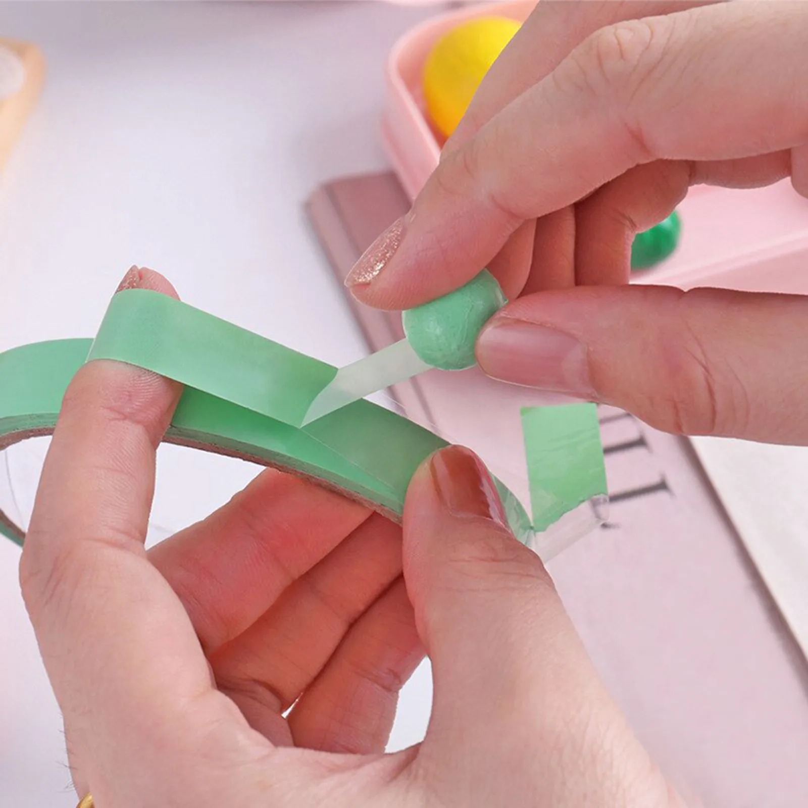 Липкая шариковая лента карамельных цветов игрушка для снятия стресса клейкая