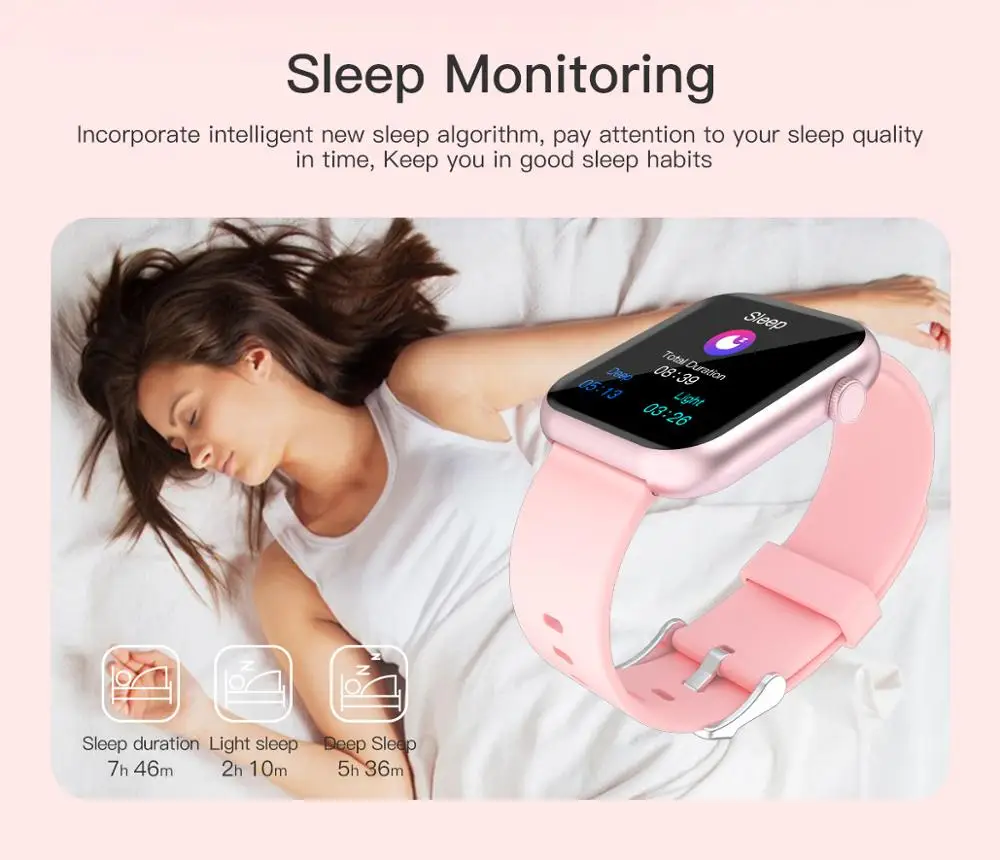 

BingoFit R3L Smart Watch Relgios Inteligentes Health Care Heart Rate Monitor Bluetooth Control Sleep Tracker Colorful Bracelet