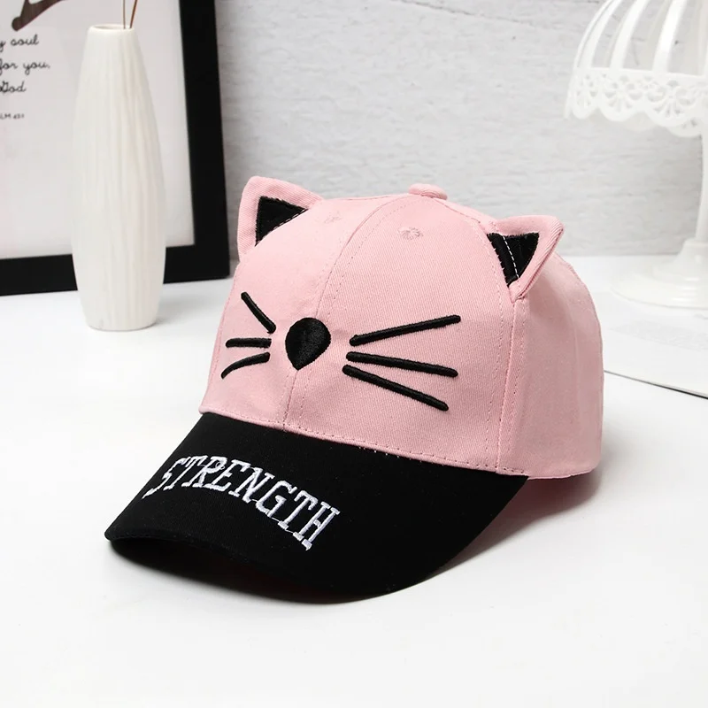 4 цвета Casquette хлопковая кепка с острым носком для детей 3-7 лет Детская кроликом
