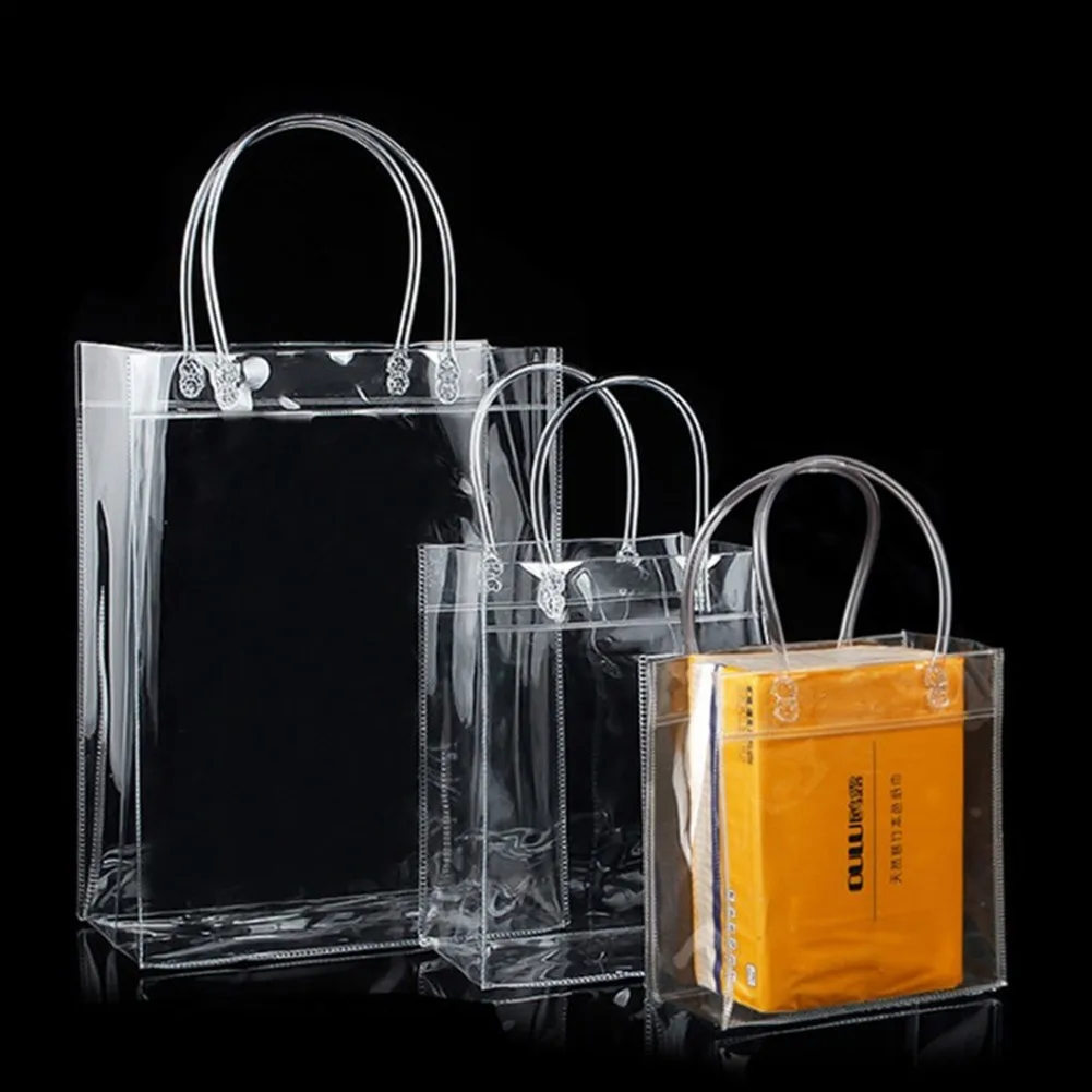 

1pcs PVC Leakproof Ice Bag ECO Friendly Transparent Gift Tote Packaging Bags Portable Ice Bucket Wine Champagne Bottle Chiller