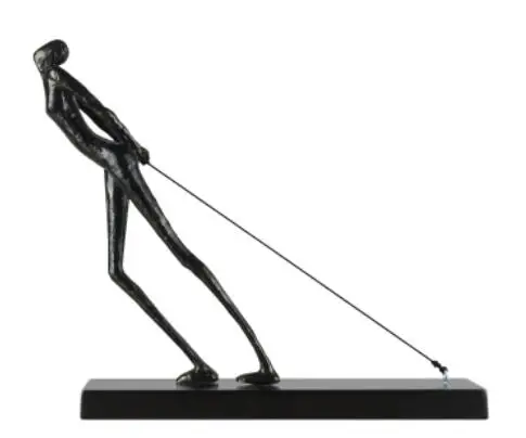 

Creative figure Sport Black Resin ornaments Hotel model room sculpture Study Jewelry Soft Handicraft decorative props Crafts Go