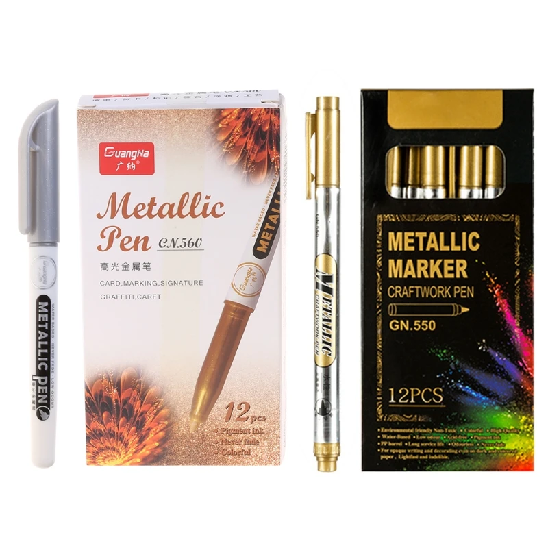 

12 Pcs Epoxy Resin Drawing Pen Graffiti Point Pen Acrylic Paint Metallic Marker