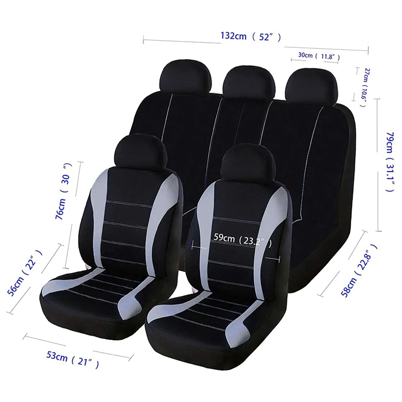 9 шт. Чехлы для передних сидений автомобиля подушка безопасности переднего готов