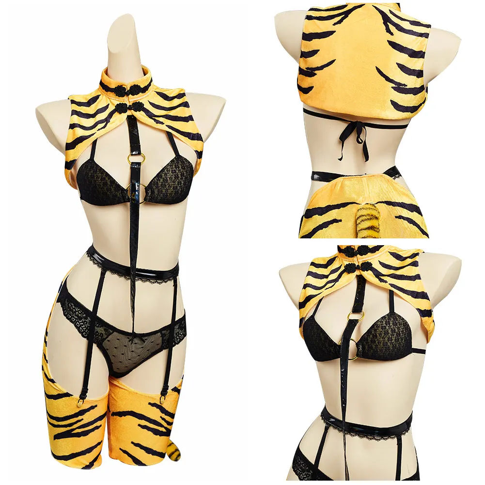 

Tigress Cosplay Costume Outfits Halloween Carnival Suit