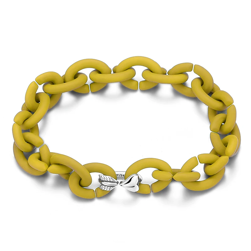 Жесткие резиновые браслеты серебряные в форме сердца стрелы бусины шармы