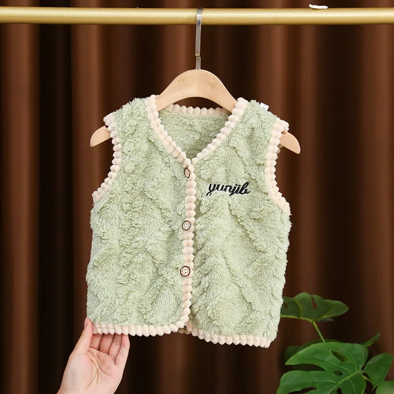 Фланелевый жилет для новорожденных девочек плотное теплое нижнее белье