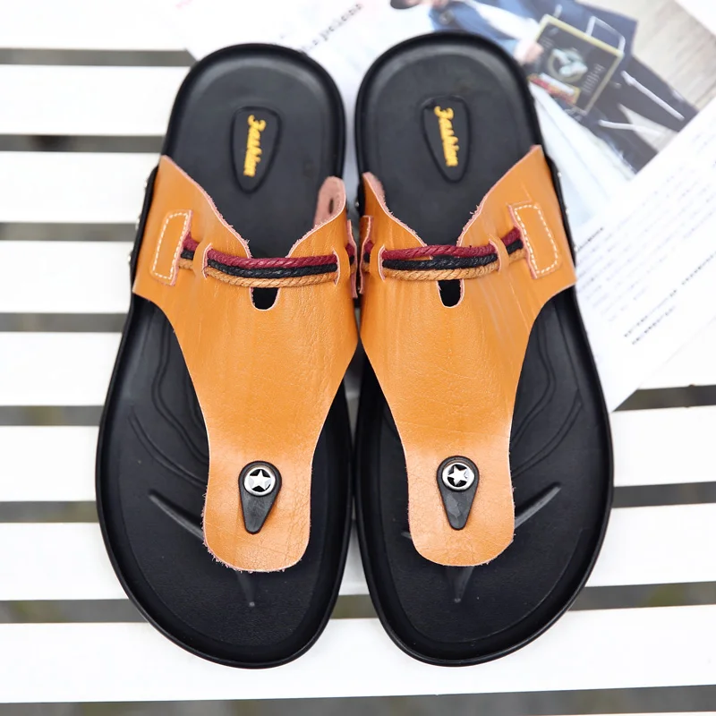 

Sandale Homme Ete Sandals For Men 2020 Flip Flops Shower Teenslippers Summer Sandalias De Cuero Para Hombre Sandali Uomo Leather