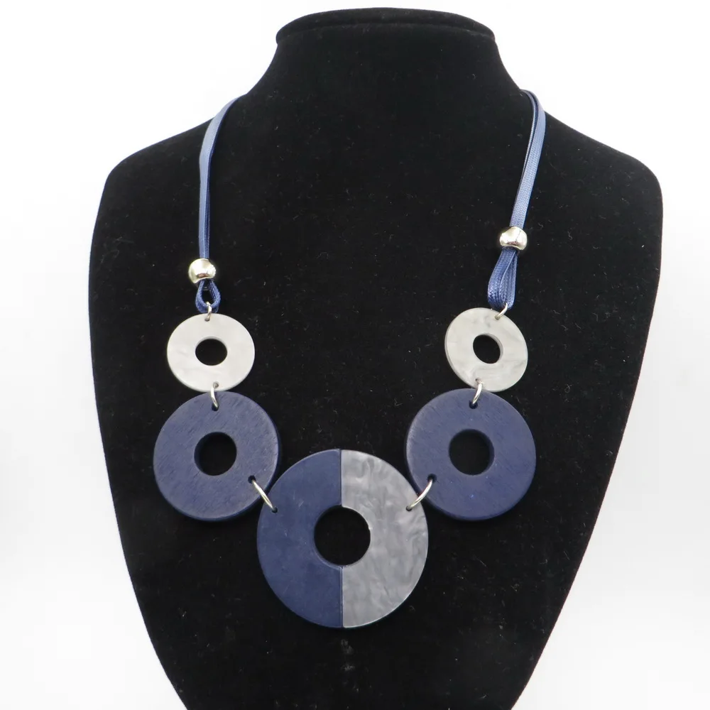 2021 модная Готическая веревочная цепочка деревянная подвеска из смолы ожерелье