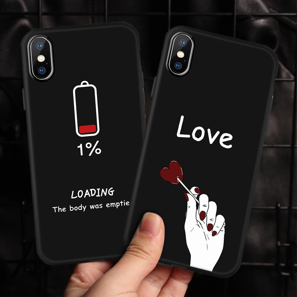 Черный ТПУ окрашенный чехол для iPhone 8 7 6 6S Plus X XS Max X 5 5S SE чехол Funda iPhone8 iPhone7 Plus силиконовый мягкий модный чехол