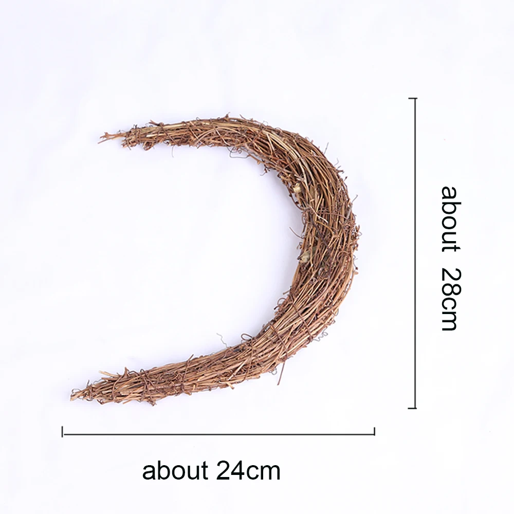 Новогодний венок из ротанга вечерние венки с полумесяцем|Венки и гирлянды| |