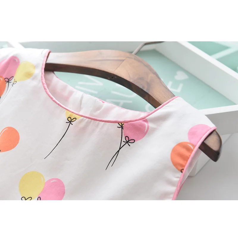 Girls Dresses Children's Clothing Leisure Sweet Bow Balloon Round Neck Sleeveless Princess Vest Dress | Детская одежда и обувь