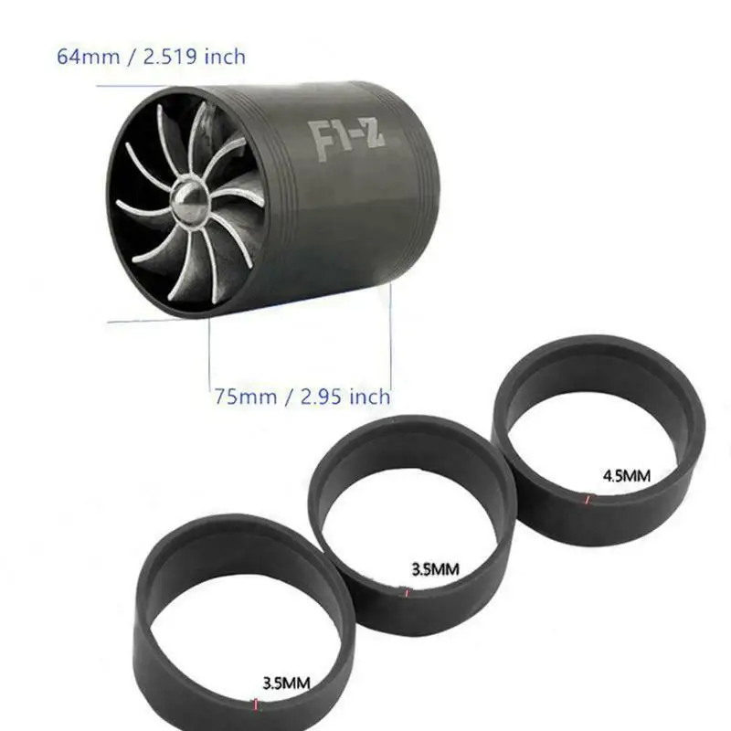 Черный Автомобильный двусторонний Турбокомпрессор 1 шт. модифицированный