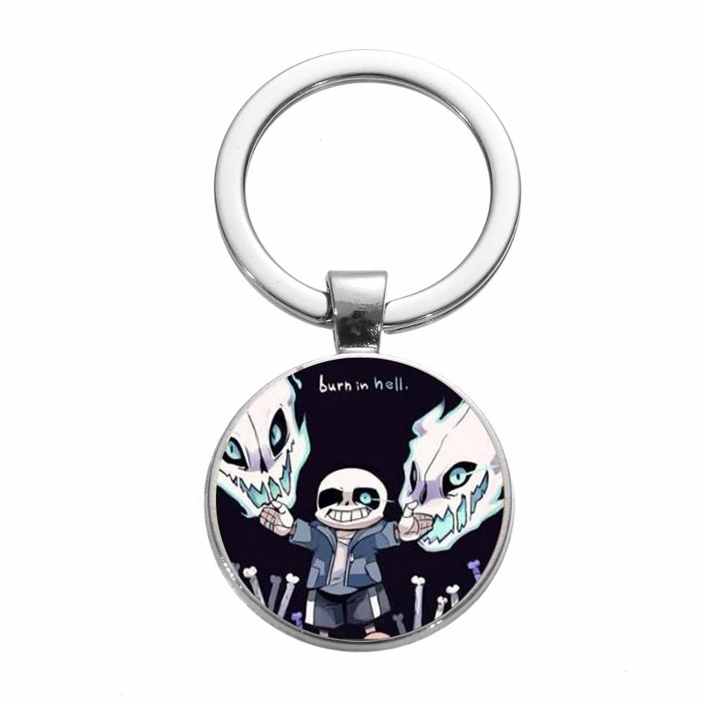 Брелок для ключей из игры Undertale посеребренный с 3d-эффектом | Украшения и