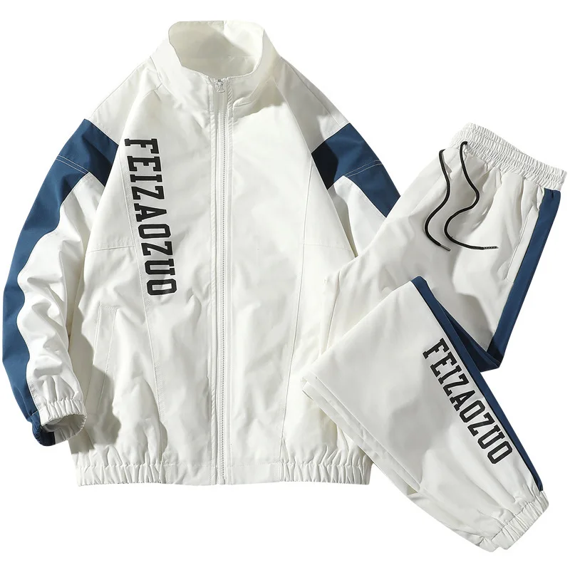 

Casual Sportswear Tracksuits Men Sets Fashion Spring Autumn Sport Two Pieces Set Mens Loose Patchwork Letter Gym Suit YT50245