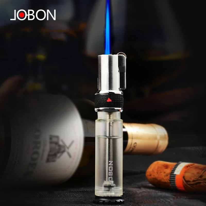 

2021 New Jobon Jet Flint Lighter Turbo Torch Lighter Inflatable Butane Windproof Cigarette Accessories Grinding Wheel Lighters