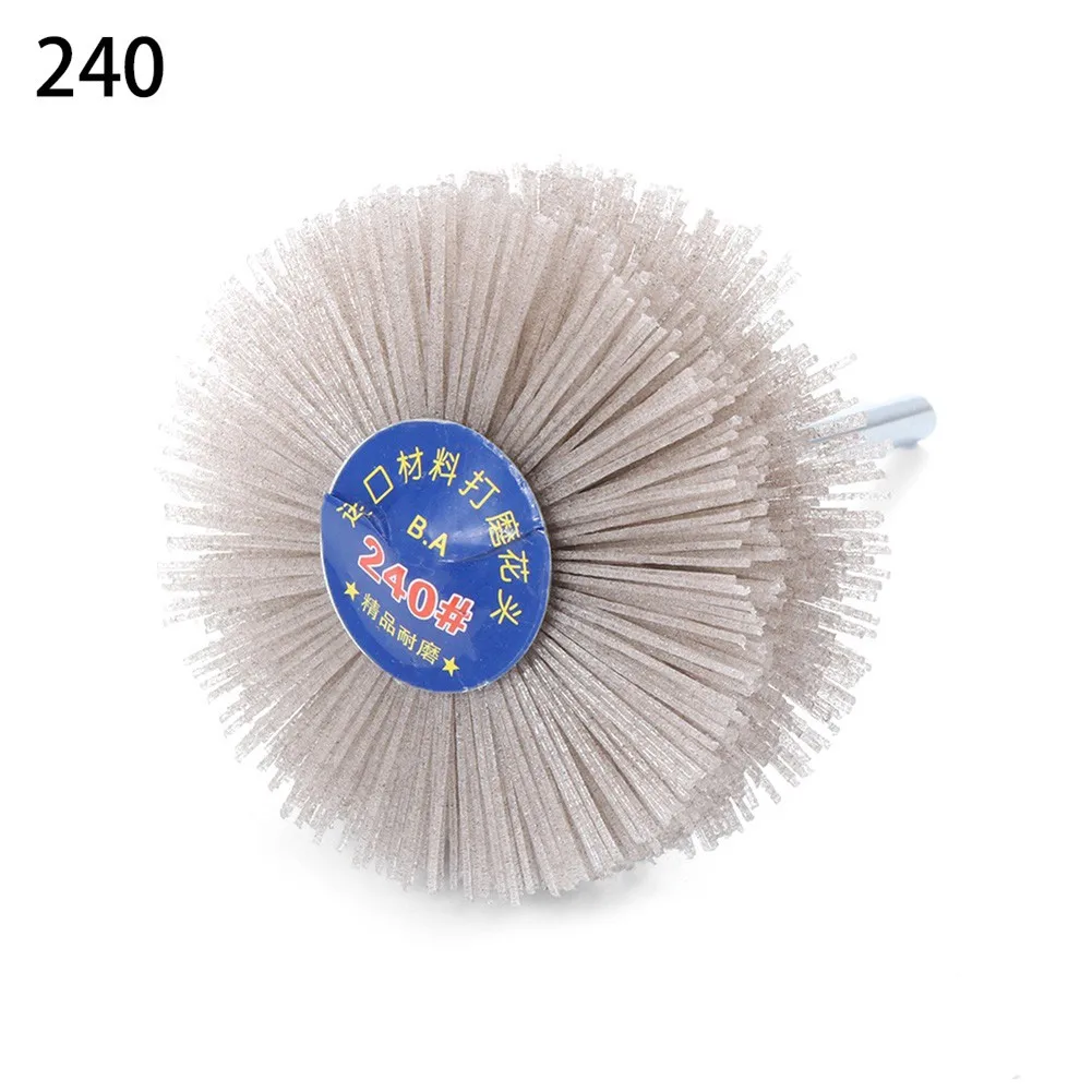 

1PC Abrasive Nylon Wheel Brush Deburring Abrasive Alumina Wire Brush Flower Head Polish Grind Wheel Wood Furniture Tool