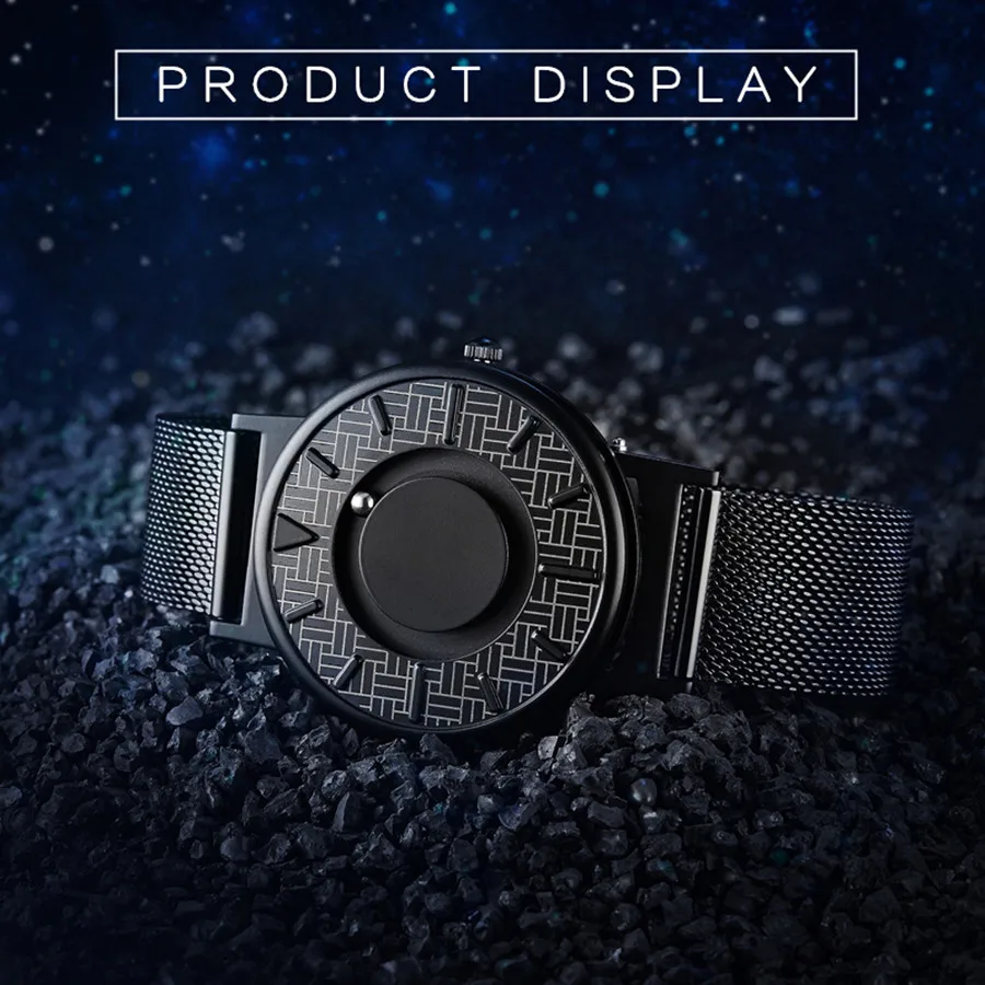 

EUTOUR Magnetic Steel Ball Watch Men Luxury Stripe Mens Fashion Simple Couple WatchQuartz Watches Fashion Male Clock Wristwatch