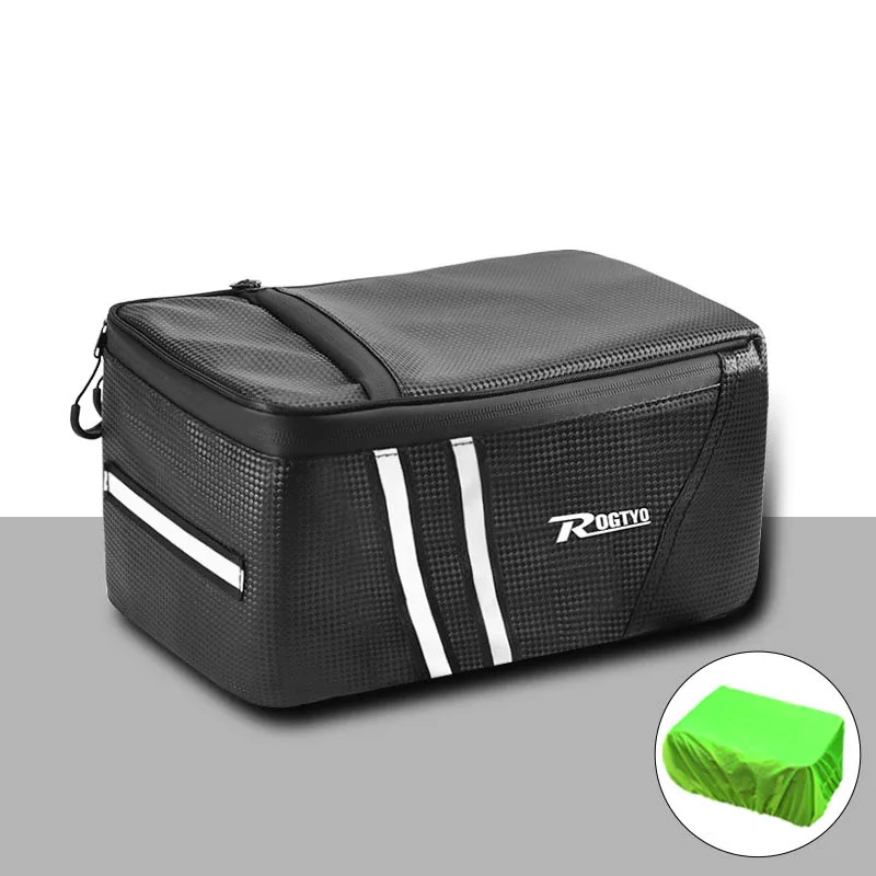 

Portable Bicycle Bag Reflective Strip Waterproof Extended Design Velcro Design Mountain Bike Rear Seat Bag Storage Accessories