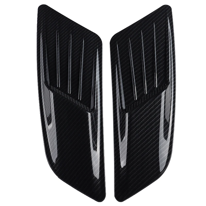 

2Pcs Car Front Hood Scoop Heat Extractor Insert Vent Dedicated Replacement For Ford Mustang 2015-2017
