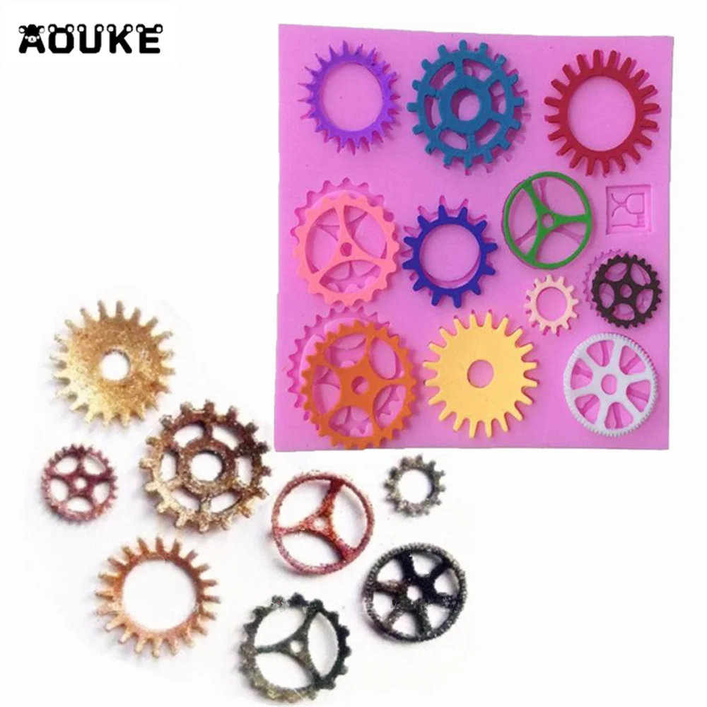 Силиконовая форма Aouke Gear для рукоделия эпоксидная смола шоколадная промышленное