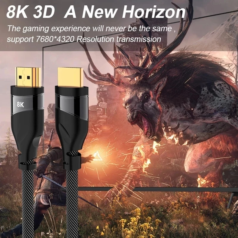 HDCP 2 Супер 8K HDMI совместимый видеокабель ультра скоростной @ 60 Гц 4K 120 48 Гбит/с UHD HDR 3D
