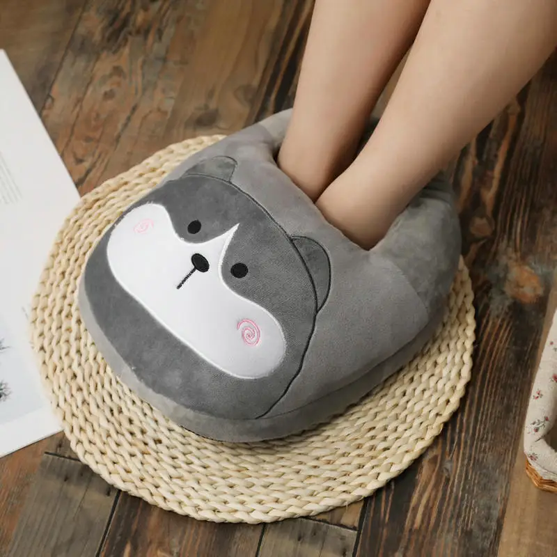 

Cartoon computer warm feet home slippers big feet warm cover hot shoes winter women slippers