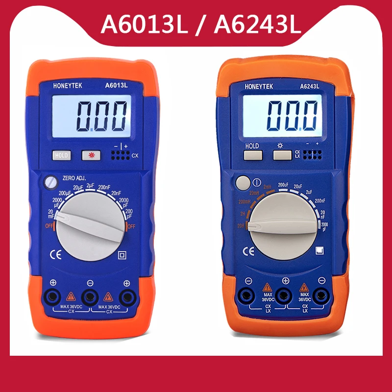 Мультиметр A6013L цифровой профессиональный конденсатор тестер проверка