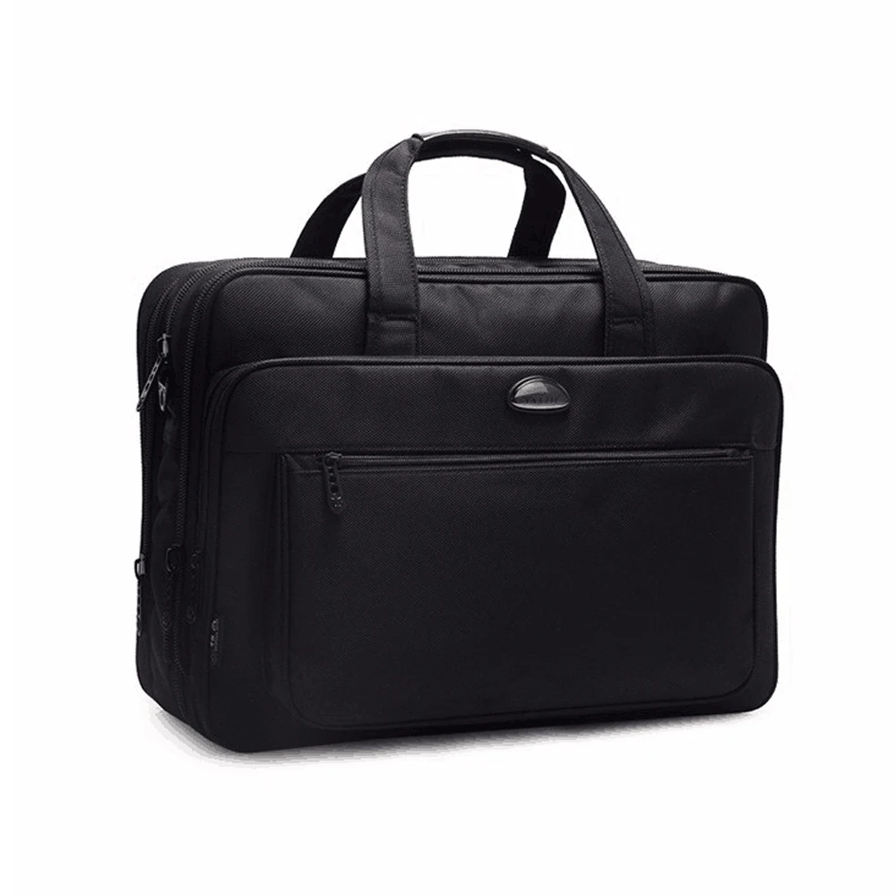 Большой Вместительный деловой мужской портфель 15 6 17 дюймов черные сумки