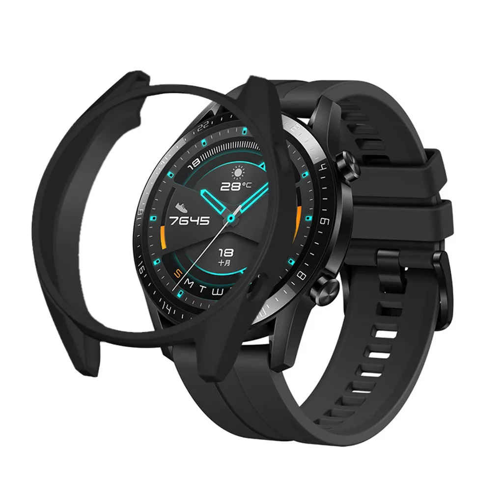 ТПУ тонкий мягкий защитный бампер для часов чехол huawei Watch GT2 46 мм Сменный Чехол