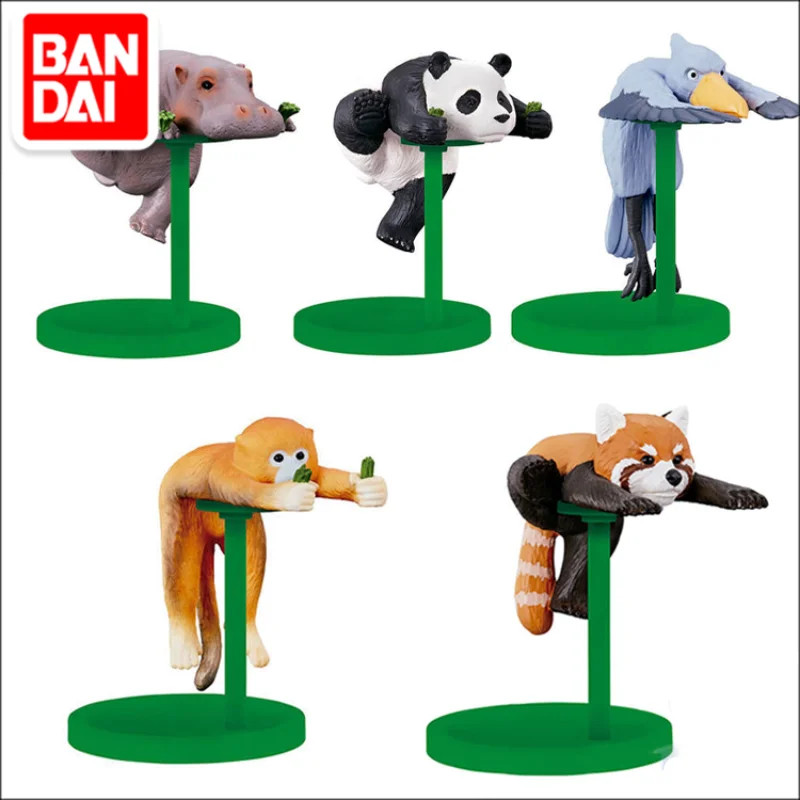 

Оригинальная Подлинная мини-модель Bandai Gashapon 62323, панда, бегемот, енот, игрушка