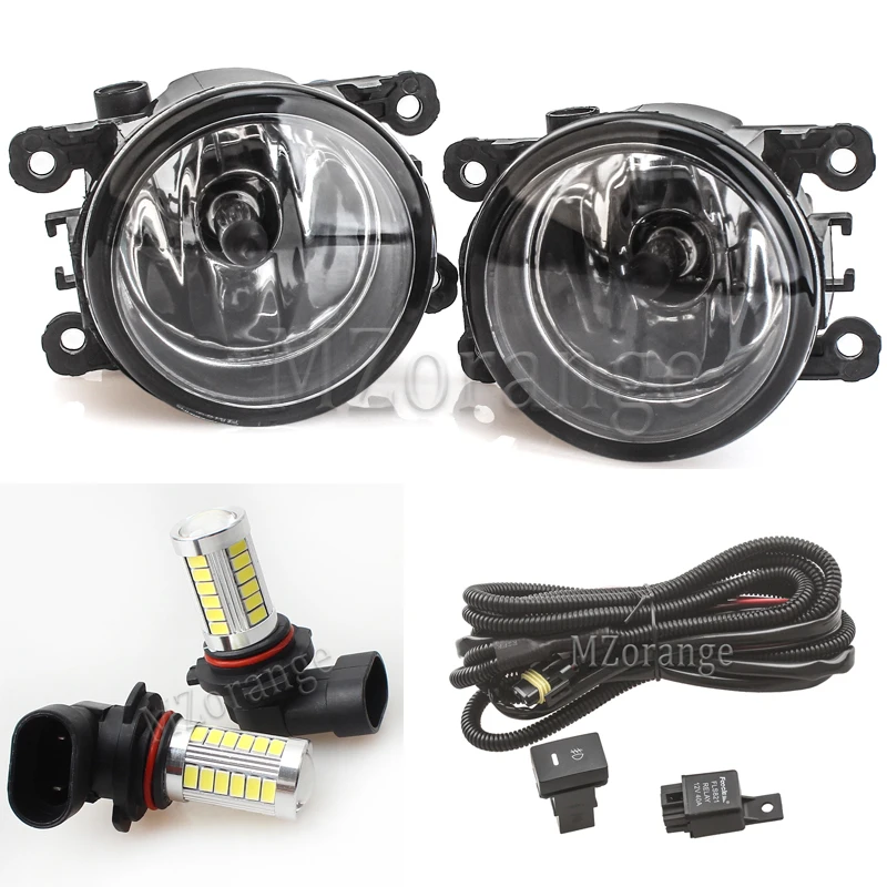 LED fog and wires Для Ford для Focus MK2 противотуманный светильник s для ford для focus 3 светодиодный головной светильник для Ford Fusion Fiesta Transit 2001- противотуманный светильник противотуманная фара - Цвет: LED fog and wires