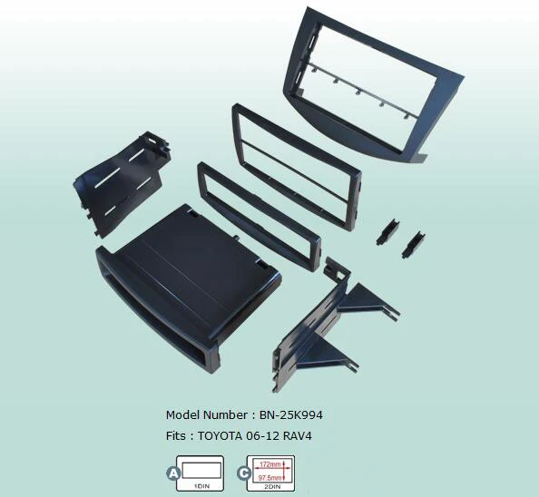 Рамка для автомобильной аудиопанели 2 Din комплект приборной панели RAV4 2006 2007 2008 2009