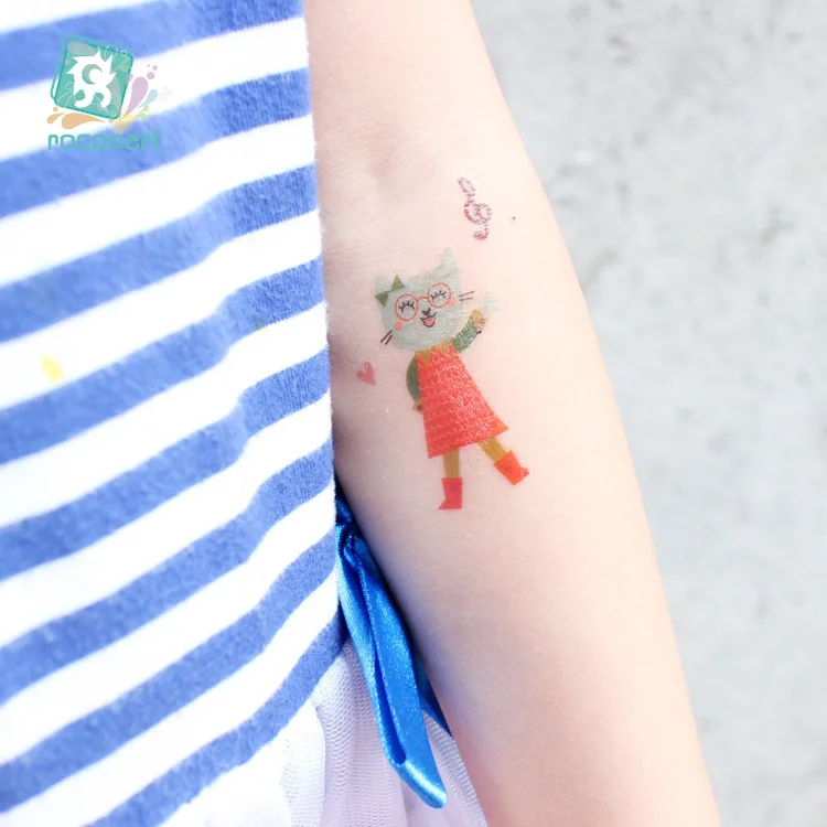 4 шт мультфильм Русалочка детская временная татуировка стикер аксессуары для