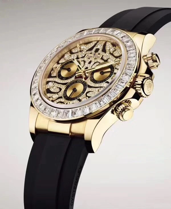 

Classic New Men Automatic Mechanical Watches Diamond Bezel Stainless Steel Black Rubber Rose Gold Sapphire Silver Dial AAA+