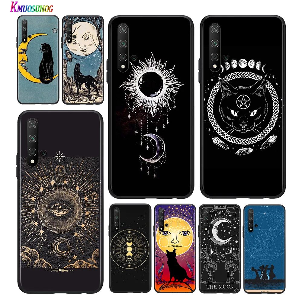 

Bright Black Cover witches moon Tarot totem for Huawei Honor 30 20S 20 10i 9S 9A 9C 9X 8X 10 9 Lite 8A 7C 7A Pro Phone Case