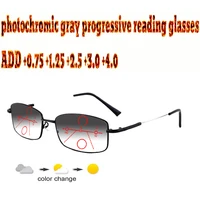 alloy ultralight photochromic progressive multifocal reading glasses for business men women 1 0 1 5 1 75 2 0 2 5 3 3 5 4