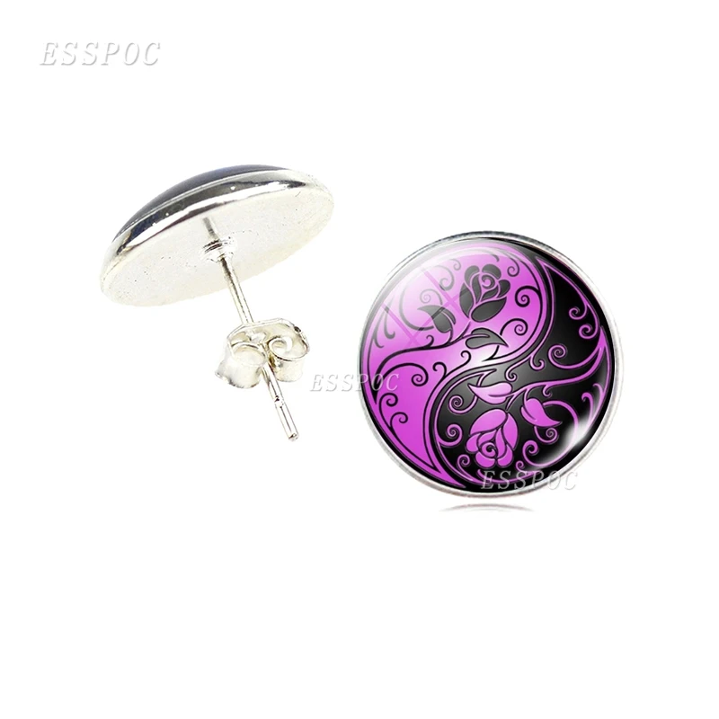 Женские серьги гвоздики с кабошоном 12 мм|Серьги-гвоздики| |