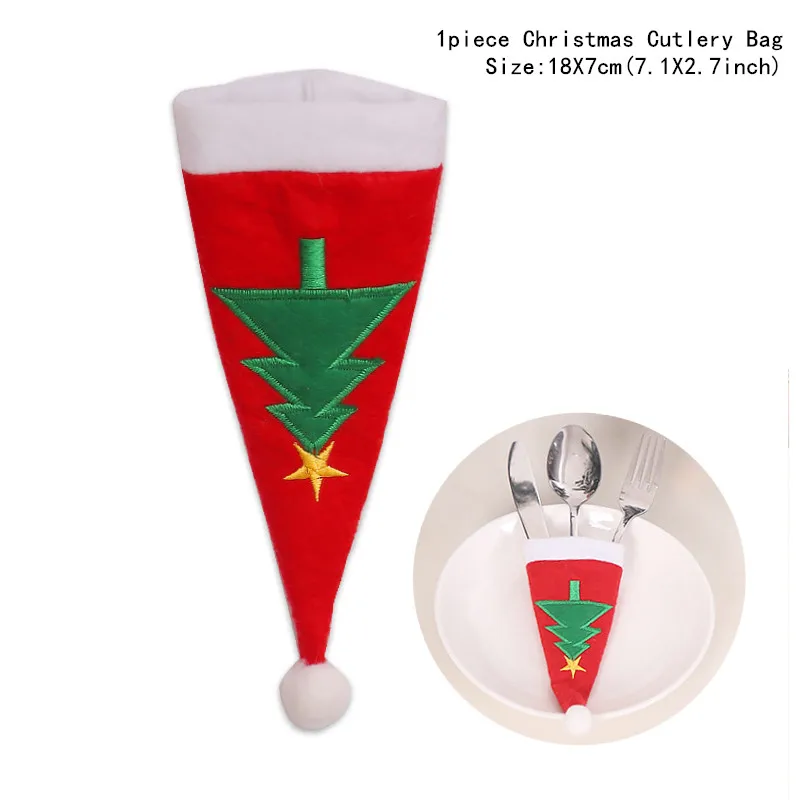 Рождественский подарок на Новый год 2022 столовая посуда держатель для вилки ножа