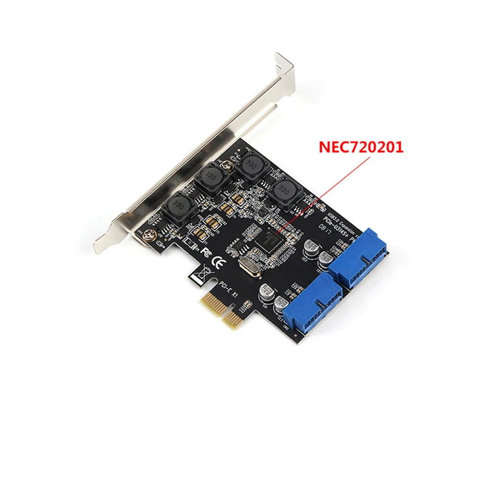 Двойная 19Pin USB 3 0 Header PCI экспресс карта 2 порта 20 контактный штекер к e адаптеру