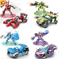 transformation robot car model building blocks deformation brinquedos city techincal auto bricks toys for kids children gift