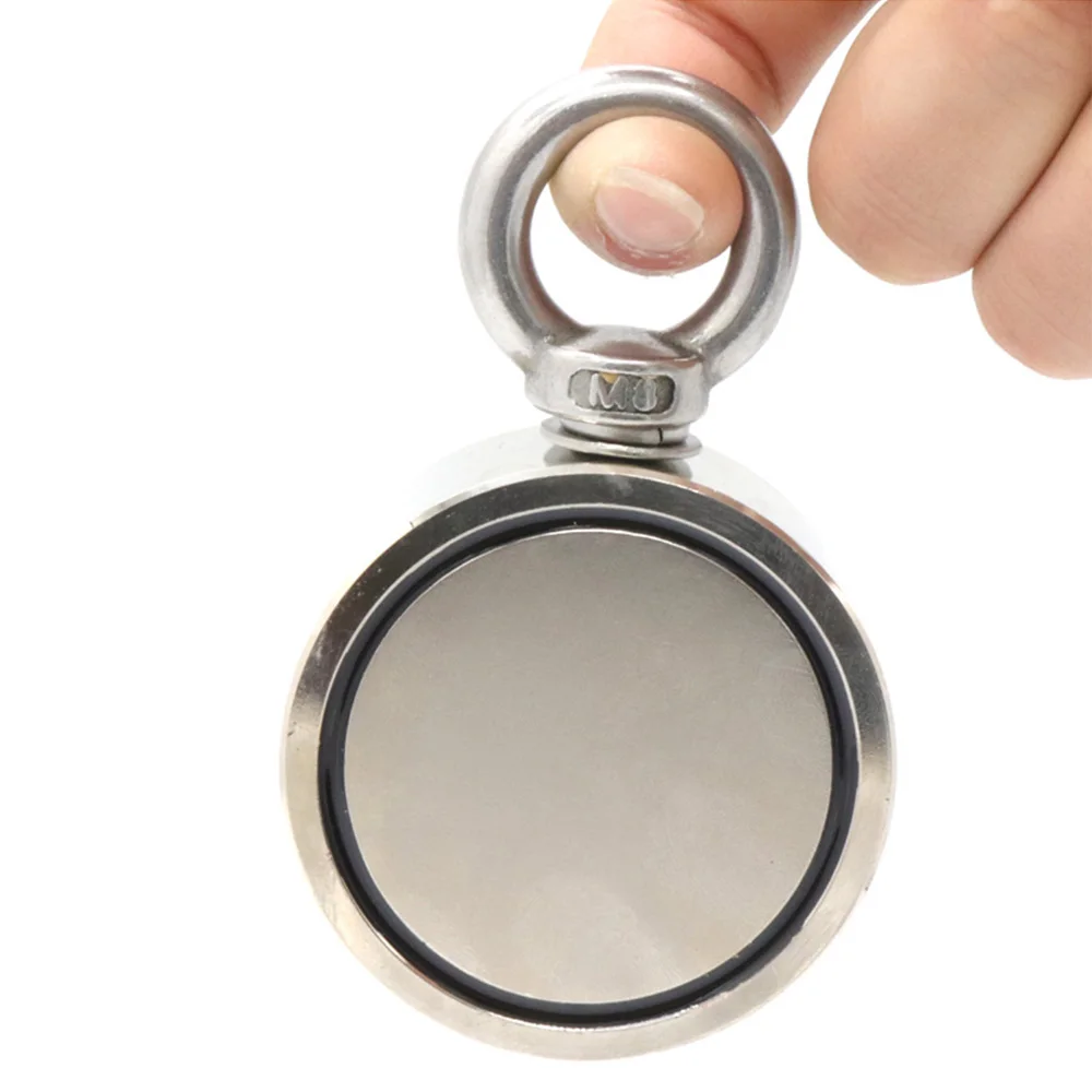 Двухсторонний сильный магнит рыболовные магниты тяговая сила 48/60/67/75/90 мм диаметр