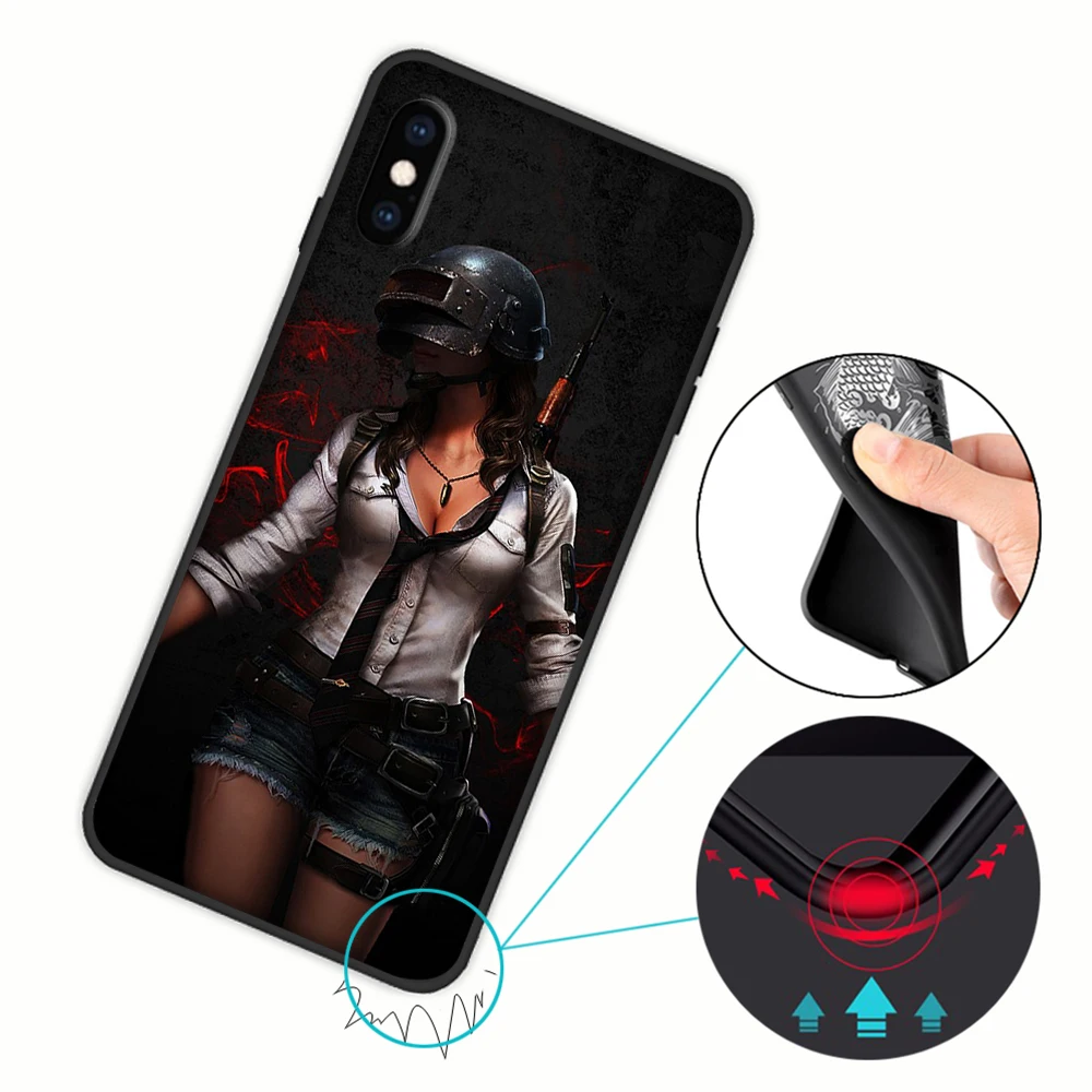 pubg battlegrounds soft cover case for iphone 7 8 6 6s 5 5s se plus free global shipping