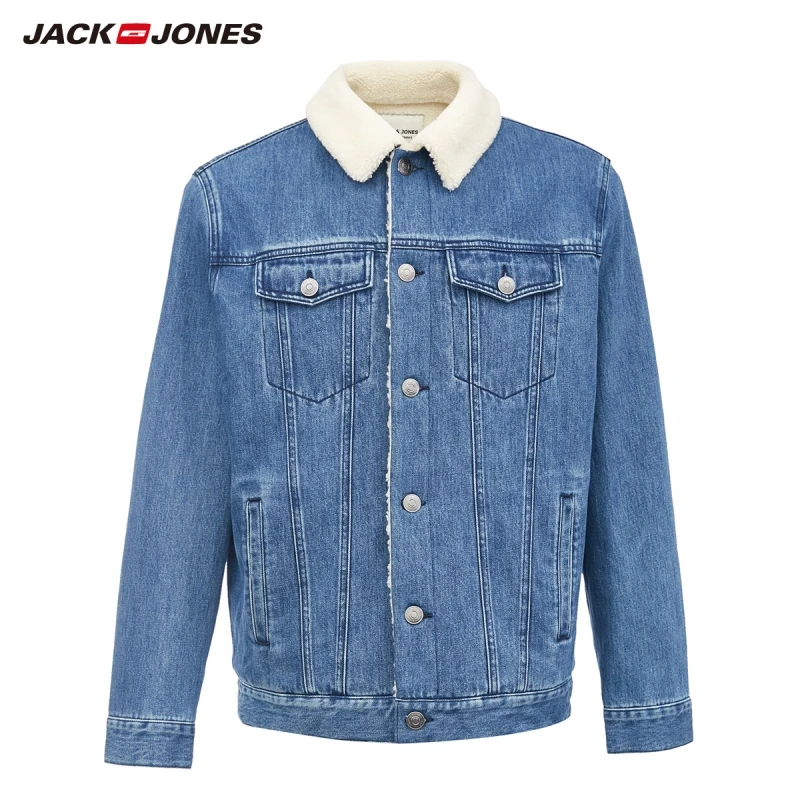 JackJones мужская хлопковая куртка с отворотами из берберского флиса уличная одежда |