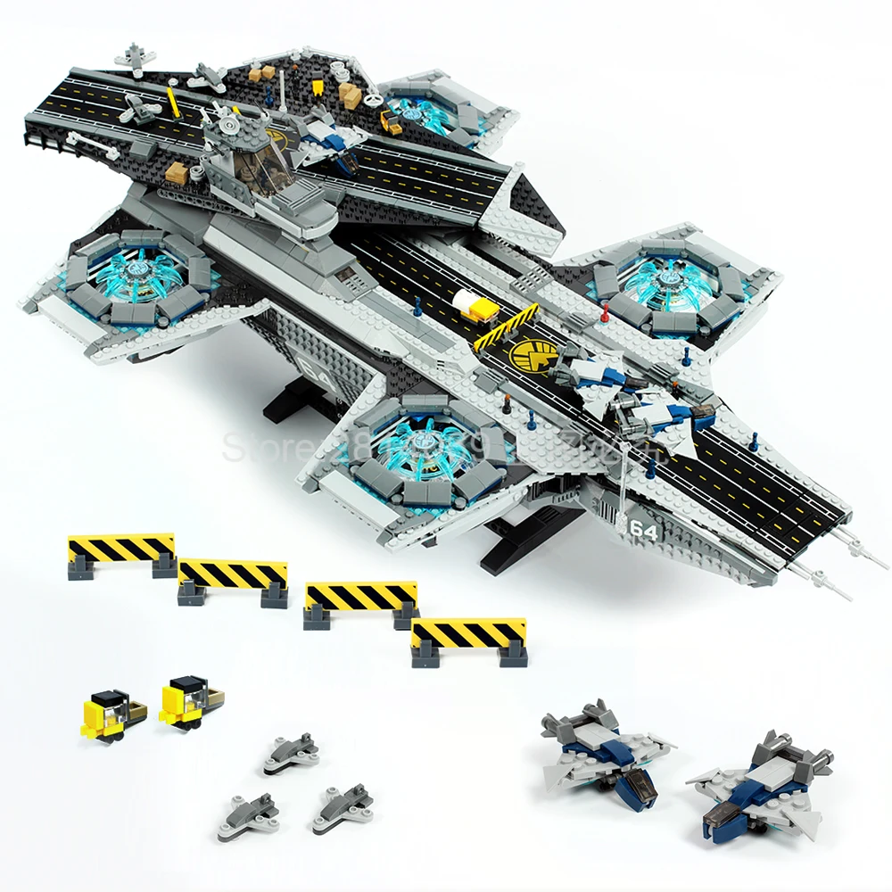 07043 3057 шт супер герой щит Helicarrier модель строительные наборы блоки кирпичи мальчик игрушки совместимы с фильмом 76042