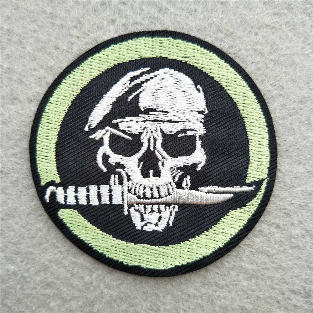 DIY Череп нож патчи для детей Одежда утюг на горный хрусталь аппликации в полоску