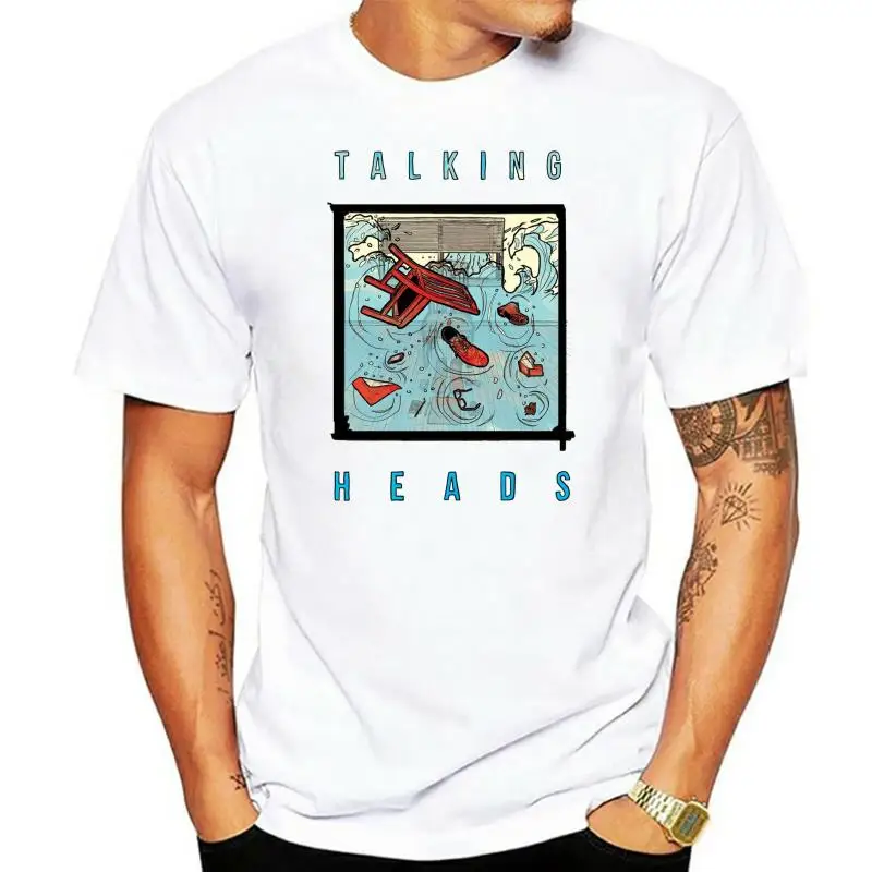 

LOVEAIBBB Mans Talking Heads. Retro Printing Round Neck T Shirt