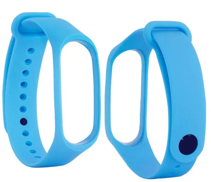 Браслет для xiaomi mi Band 3 4 спортивный ремешок часы силиконовый ремешок для xiaomi mi band 3 4 браслет mi band 4 3 ремешок - Цвет: sky blue