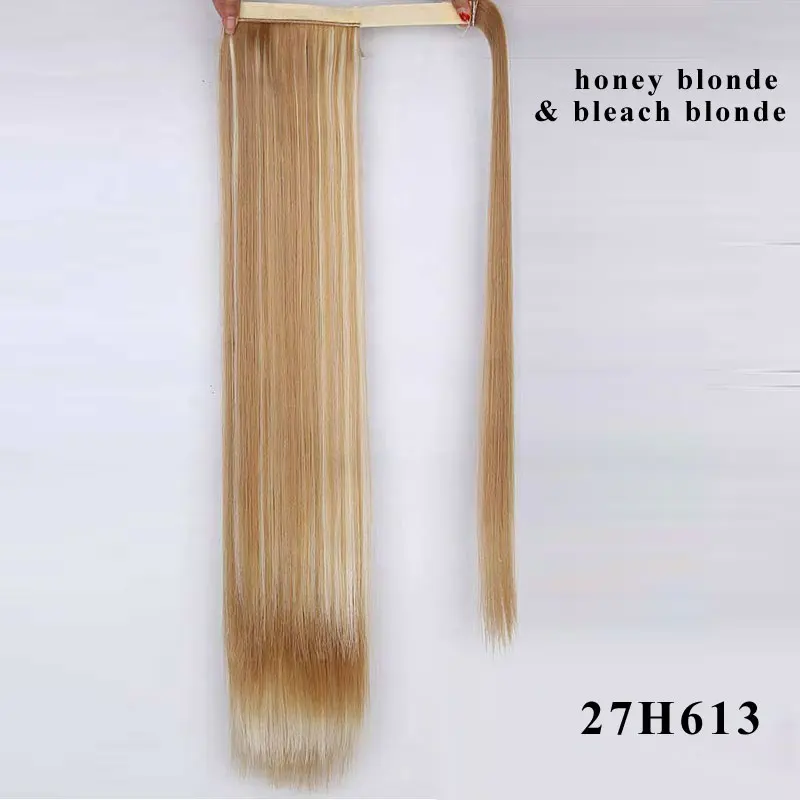 AISI BEAUTY 22 ''женские длинные волнистые синтетические обертывания вокруг шиньков поддельные волосы конский хвост для наращивания высокотемпературное волокно - Цвет: 27H613