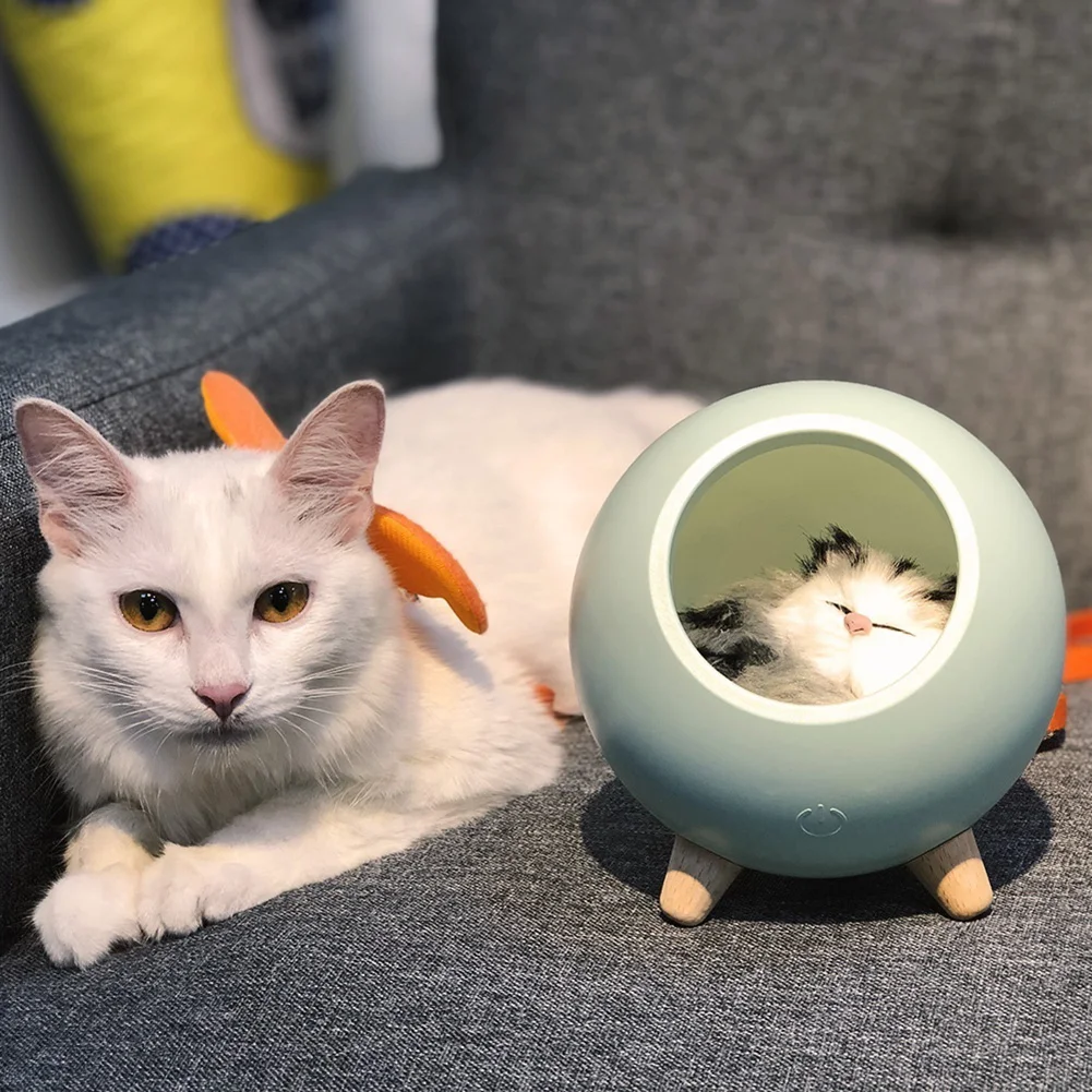 Для домашних животных домик для кошек из ночной светильник Настольная лампа