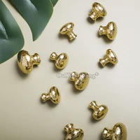 10pcs small hand hammered light luxury mushroom brass handle drawer wardrobe shoe cabinet door round gold handle gf301